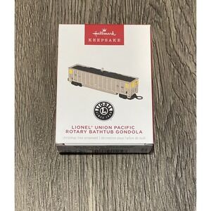 Hallmark Lionel Train‎ Ornament Union Pacific  Rotary Bathtub Gondola Die-cast